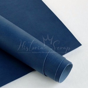 Переплетный кожзам с тиснением "Мантуя" (мятая кожа), цвет синий, 25х70 см